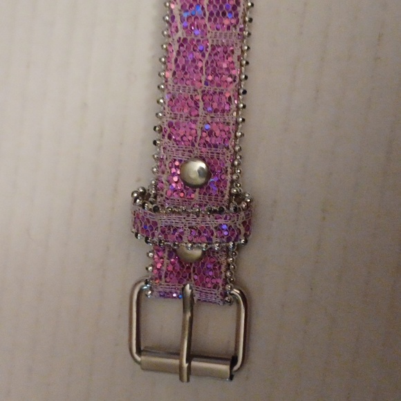 $4 Add-on Purplish Pink Sparkly Belt - Size Small (Youth) - Picture 2 of 4